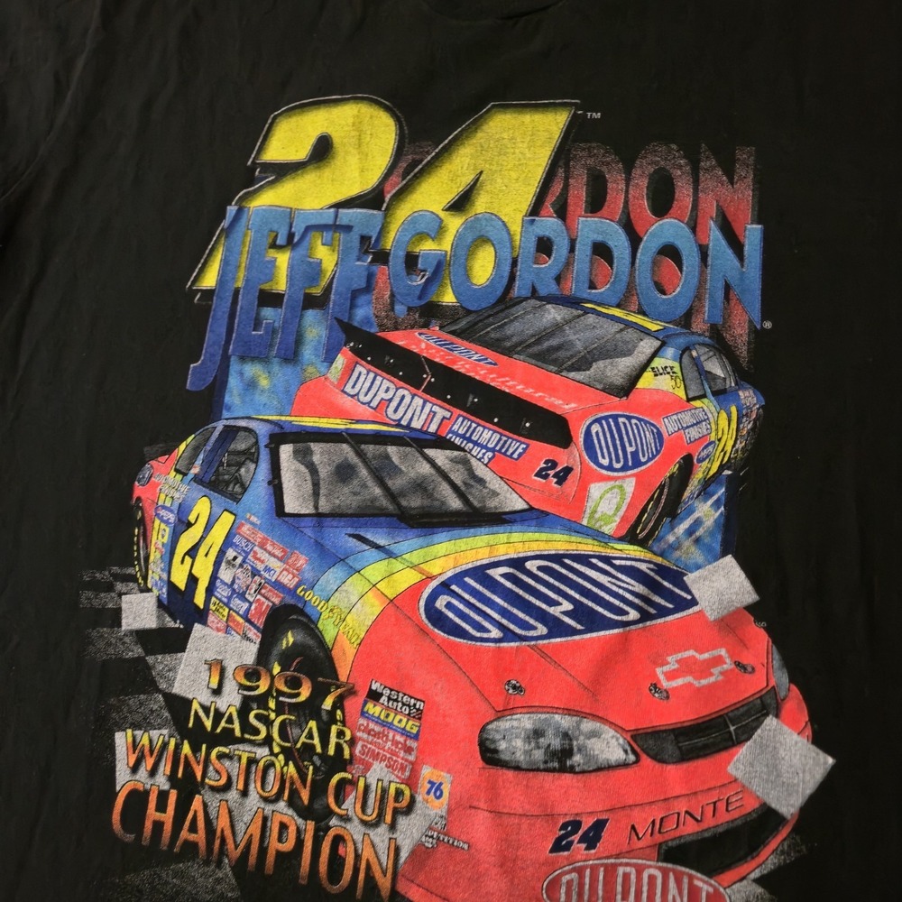 Vintage Nascar Jeff Gordon 1997 Winston Cup Champion T-Shirt Size XL Dupont - Picture 2 of 6